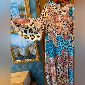 Leopard multicolor maxi dress